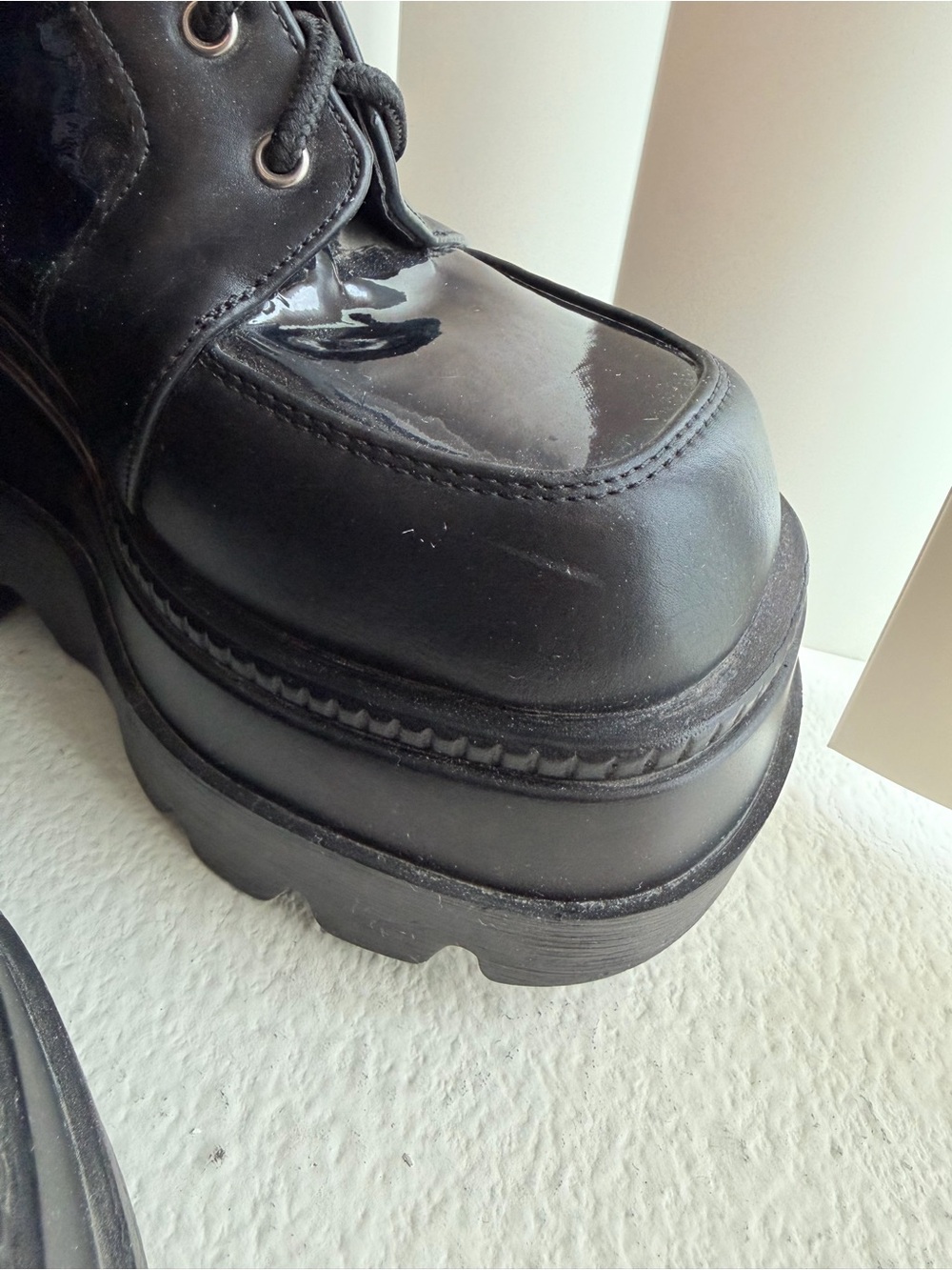 PRE-LOVED LASR Nightshade Hi Platform Boots BLK/8 -SH012 - Picture 7 of 7